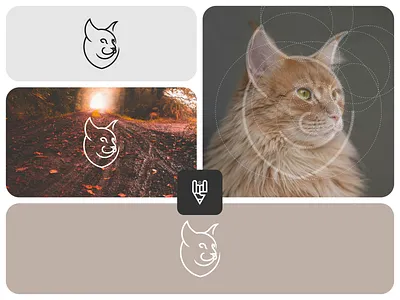 Cat Logo Design animal cat golden ratio icon logo line art logo nature vector wild