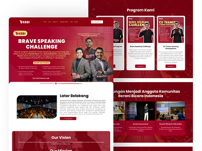 KBBI - Publik Speaking Community Website branding design graphic design ui ux