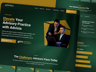Luxury Landing Page for Advisory Service advisors design exploration landing page luxury ui ui design user interface web design website website design