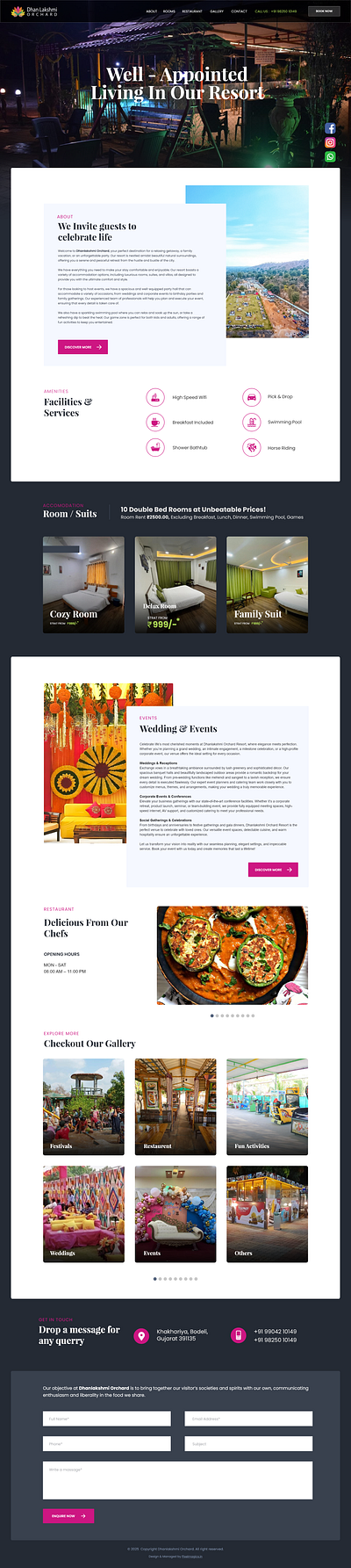 Dhanlakshmi Orchard graphic design ui website design