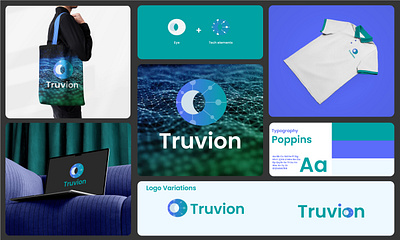 Truvion Tech Logo brand identity branding design graphic design itlogo itservice logo modern logo tech logo vector