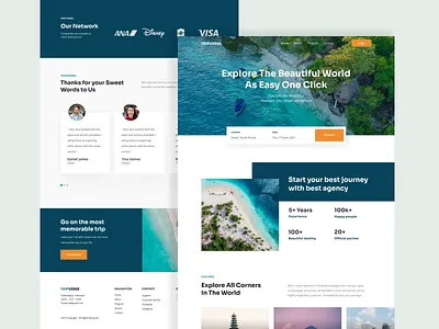 Tripverse - Travel Agency Landing Page booking landing page travel travel agency travel apps ui uiux user interface vacation web design