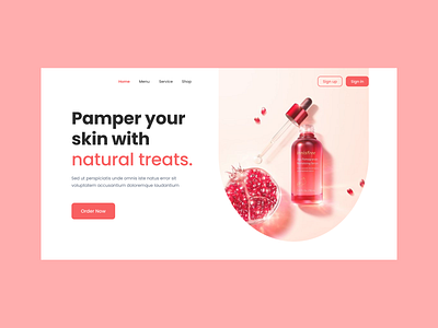 Hero Section : Skin Care Product branding design dribbble ecommerce graphic design hero skincare ui uidesign uiux ux uxdesign