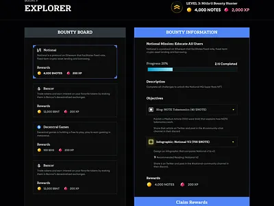 DAO Bounty Explorer blockchain crypto design game gamification web3