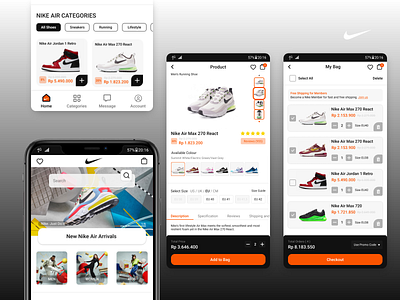 NIKE appdesign mobileapp nike redesign uidesign