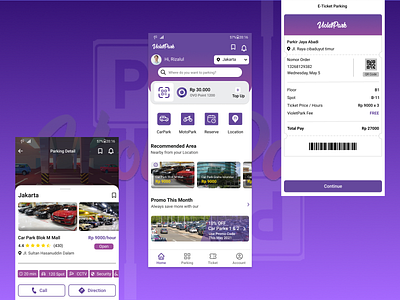 Parking App appdesign mobileapp parking uidesign