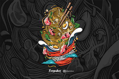 NOODLE SERIES #001 3d adobe animation app apparel art brand branding car design farizalbar graphic design illustration logo motion graphics noodle printing svg ui vector