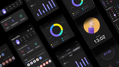 An app to record your sex life app darkmode design ui