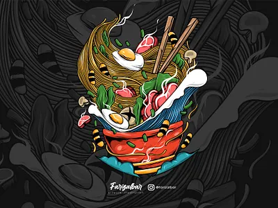 NOODLE SERIES #003 3d adobe animation app art artist brand branding car design farizalbar graphic design illustration logo motion graphics ui vector work