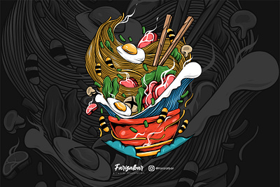 NOODLE SERIES #003 3d adobe animation app art artist brand branding car design farizalbar graphic design illustration logo motion graphics ui vector work