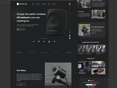 Wireless HD Webcam UI Design design figma hd webcam product design real cam skshihabulislam technology ui ui design ui website uiux ux ux design web design webcam webcam website website wireless