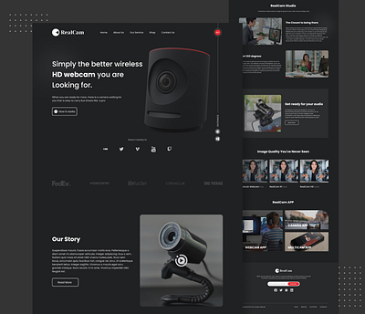 Wireless HD Webcam UI Design design figma hd webcam product design real cam skshihabulislam technology ui ui design ui website uiux ux ux design web design webcam webcam website website wireless