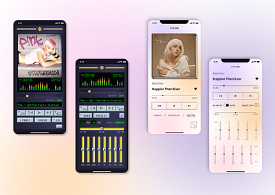 Winamp Player Concept: Classic design / 90 retro UI (mobile app) 2000s 90s app billie eilish design figma graphic design ios pink retro ui winamp