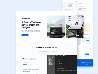 FunAction - New Company Profile branding business companyprofile freelance simple ui uidesign