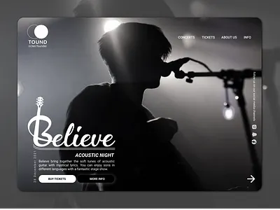 TOUND / Ticket Website branding design desktop landingpage minimal monochrome ui uidesign ux uxdesign webdesign website