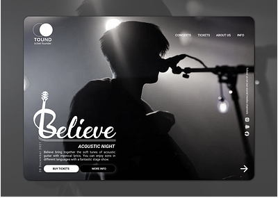 TOUND / Ticket Website branding design desktop landingpage minimal monochrome ui uidesign ux uxdesign webdesign website