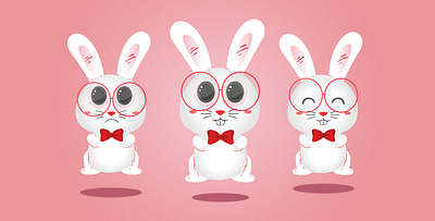 Cute Bunny art bunny charecter colorful design flat game graphic design illustration ui vector