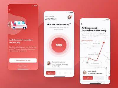 Life-saving Emergency Mobile App Design for Ambulance Call app app design design developers emergency figma health health app itexus lifesaving medicine medicine app mobile app mobile design platform software company ui uiux ux