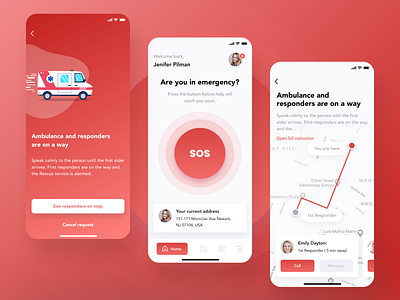 Life-saving Emergency Mobile App Design for Ambulance Call app app design design developers emergency figma health health app itexus lifesaving medicine medicine app mobile app mobile design platform software company ui uiux ux
