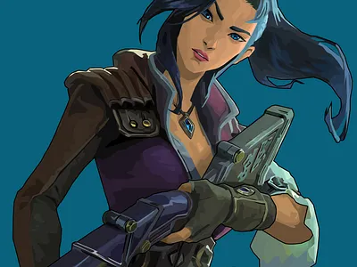 caitlyn arcane art by hiboart adobe arcane arcaneart arcanefanart art artwork caitlyn digital digitaldrawing illustration jinx jinxarcane jinxart leagueoflegends netflix riot riotgames