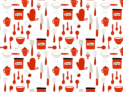 Cooking time pattern branding cooking custom work cute cute design design fabric design food graphic design hand drawn hand drawn illustration illustration kitchen pattern procreate procreate illustration seamless pattern design surface pattern vector vector illustration