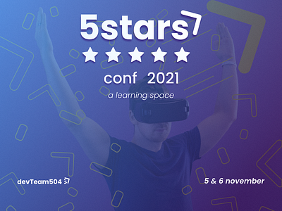Conference Technologies: Five Stars 2021 affinity branding community conf conference design dev developers event graphic design honduras live tech tecnology vector
