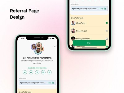 Referral Page Design design dribbble figma minimal referral reward share ui uidesign