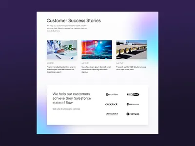 Customers Page Concept copywriting design saas ui ux web design website