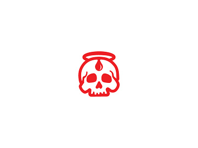 Unholy Sauce Co. Icon branding drip hot sauce illustrator logo sauce skull