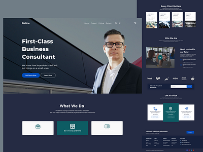 Beline-business consultant landing page clean dashboard design graphic design landingpage landingpagedesign landingpagedesigner landingpageoptimization landingpages mobile app ui uidesign uiux user interface ux uxdesign uxdesigner website websitedesign