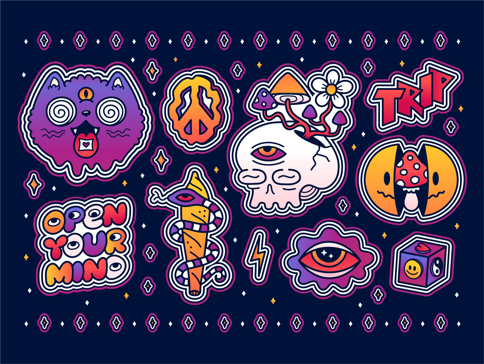 Example of Psychedelic Trippy Illustration