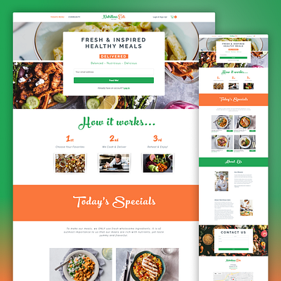 Nutritious Eats (New York) branding design logo ui web design