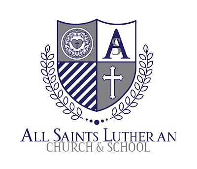 All Saints Lutheran Church & School design illustration logo