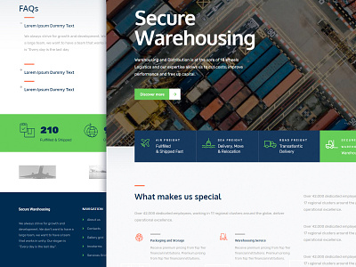 Logistic Company Website Design ui ui design ux website design