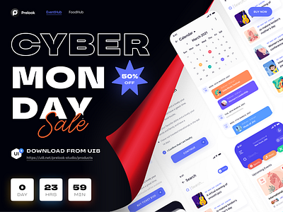 Cyber Monday Deals black friday black friday deals cyber monday cyber monday offer design event app ui kit event book ui kit event booking app food app food delivery app food delivery ui kit food hub landing page mobile app mobile app design ui kit