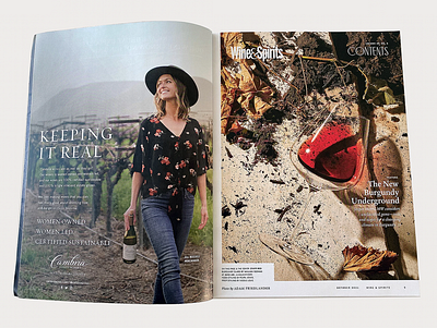 Wine & Spirits Ad graphic design