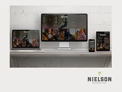 Nielson Winery Website Design branding graphic design web design