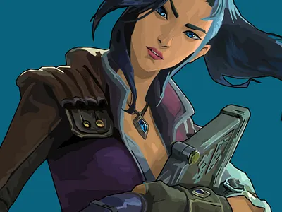 caitlyn arcane vector art by hiboart adobe arcane arcaneart arcanefanart art artwork caitlyndrawing design digital digitaldrawing fanart illustration jinx jinxart jinxdrawing leagueoflegends lol lolart lolfanart riotgames