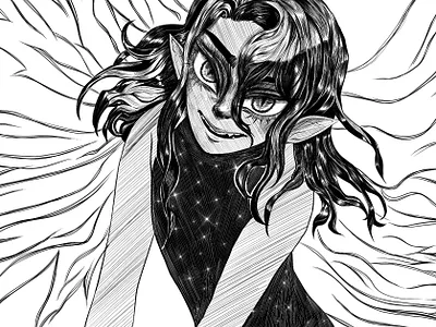 Darker then night concept digital art illustration ipadpro manga mangastyle procreate