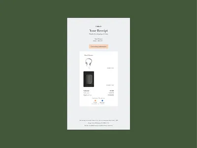 Daily #UI 17 | Email Receipt design e commerce email receipt sale ui web