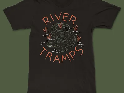 River Tramps Merch brand identity design branding design illustration music design shirt design typography