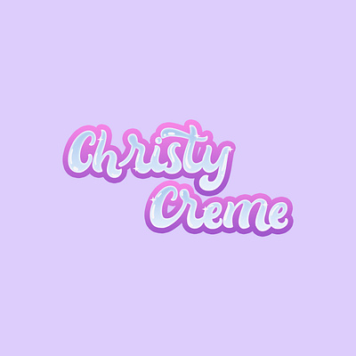 Christy Creme branding design flat logo minimal vector