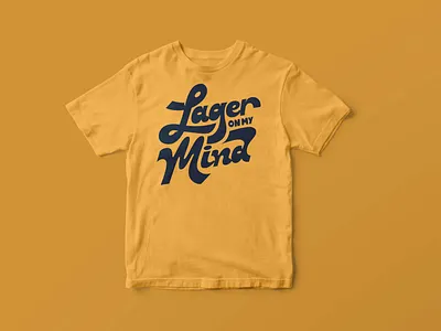 Lager on my Mind design 2 brand identity design branding design graphic design illustration logo poster shirt typography