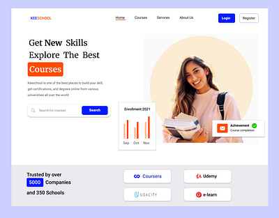 E-learning Website ui ux