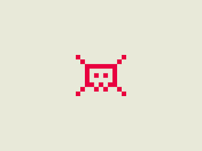 Pixel skull logo design logo pixel skull