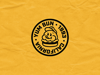 Yum Bun 33 big branding bun burger california challenge daily dailylogo dailylogochallenge day design fries graphic design guys illustration joint logo one yum