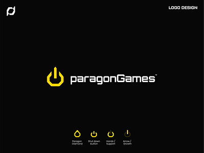 Paragon Games Logo Concept 2 - Gaming Logo (Diamond) blockchain branding colors creativity design game gamers gaming graphic design icon logo logoconcept logoinspiration logomark moba rpg shutdown typeface typography wordmark