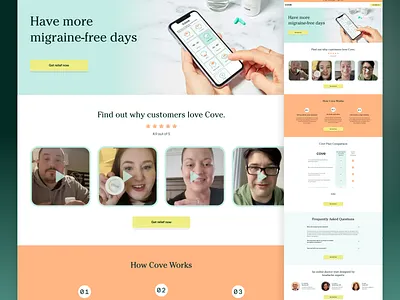 Cove Landing Page branding design landing page logo ui web design