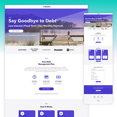 Resolve (Landing Page) design landing page marketing ui web design