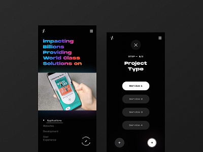 #Mobile Website design - Dark & Minimal app branding dark website design design futuristic web design icon illustration logo minimal web design responsive web design typography ui ux vector website design
